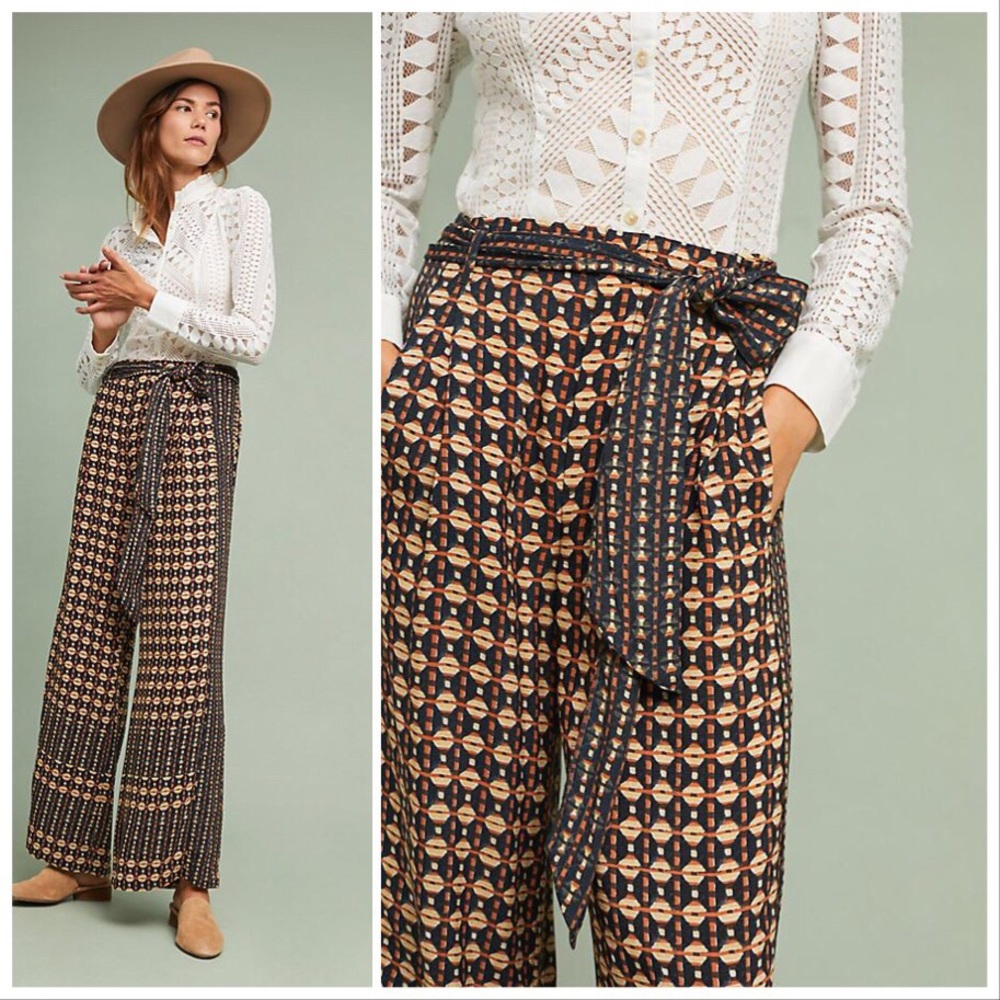 Anthro ett:twa Metzner wide-leg trousers - Picture 1 of 5